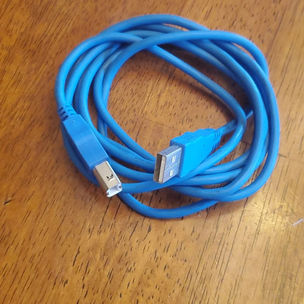 5ft Blue USB to Printer Cable